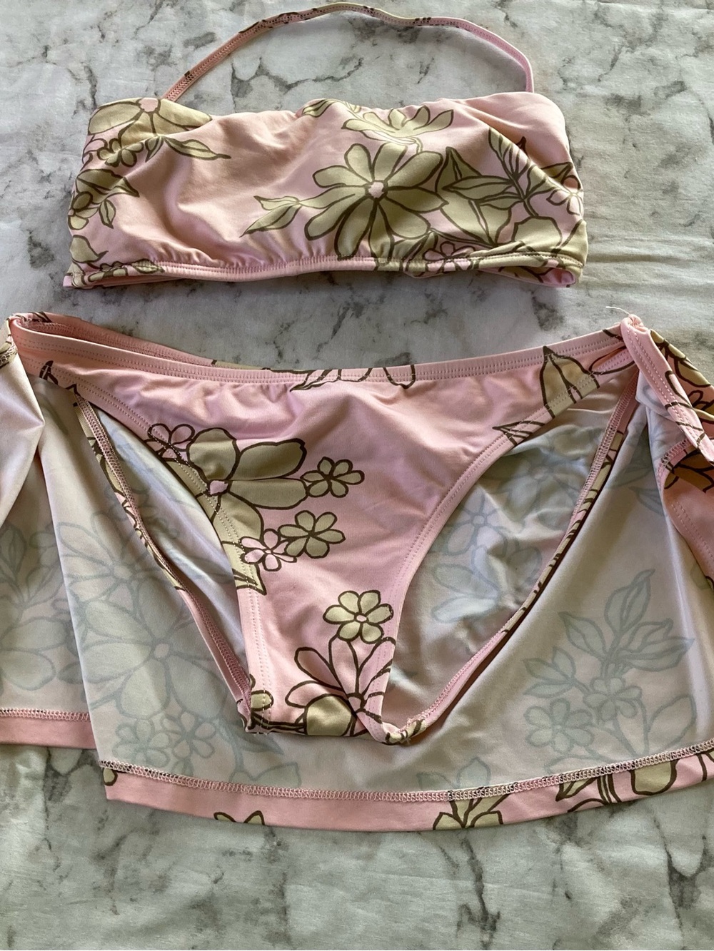 Pink Floral Bikini Set